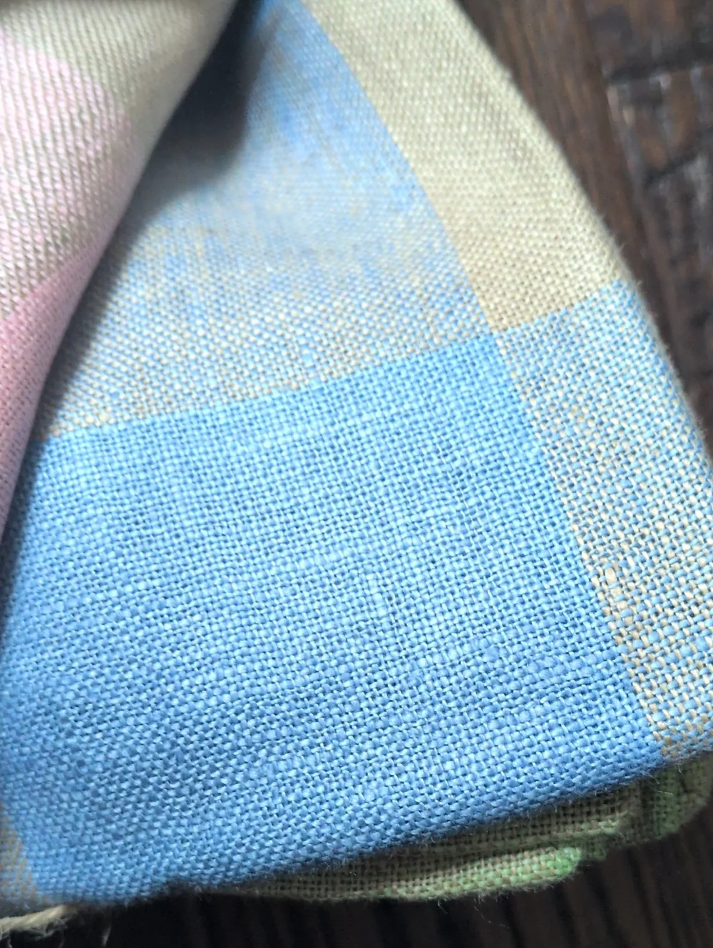 POTTERY BARN I NWT 4 Pastel Pink, Green, Yellow, & Blue Gingham Easter Napkins